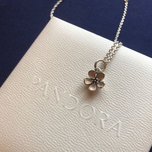 Pandora Pink Cherry Blossom Flower Necklace